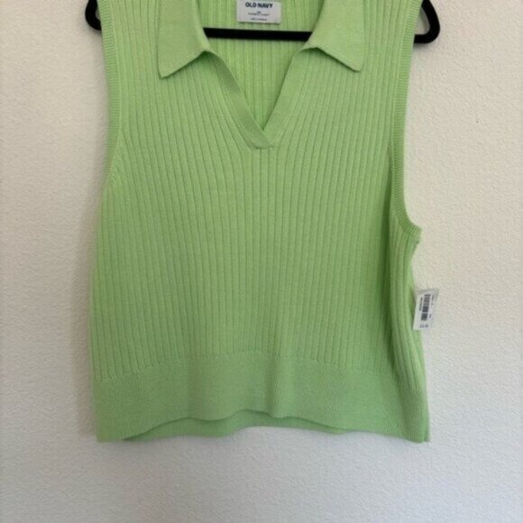 Old Navy Size XXL Sleeveless Rib Knit Polo Top NWT - Picture 3 of 8